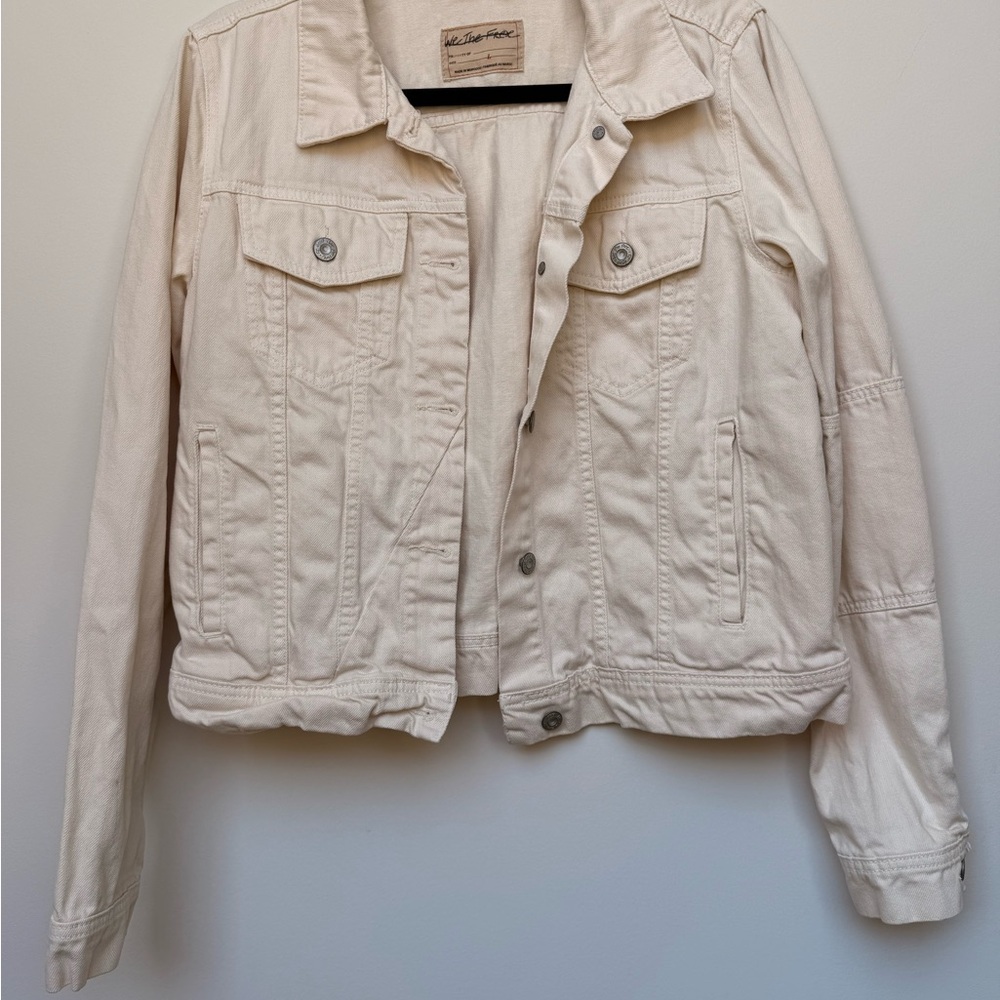 We the Free Cream Denim Jacket